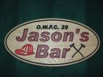 Bar sign made from oak oval shaped.